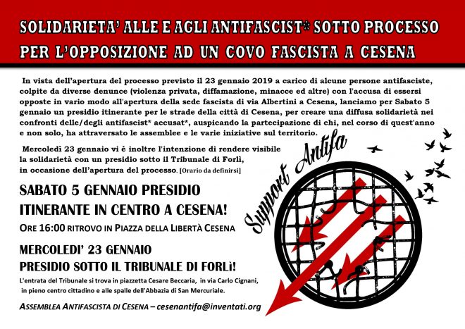 Presidio anti-fascista sotto il tribunale di Forlì @ Tribunale di Forlì