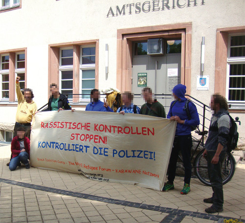 Soliaktion vor dem Amtsgericht
