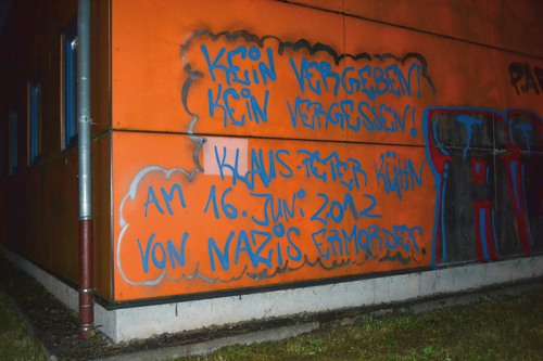 Gedenk-Grafitti in Suhl