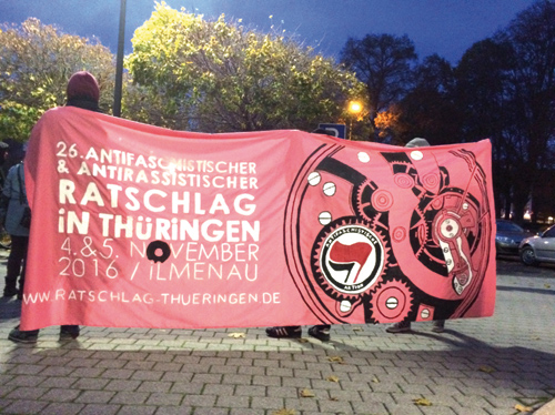 Antifaschistischer Mahngang am 4. November 2016 in Ilmenau