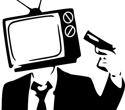 tv-shooting-person-against-television-force