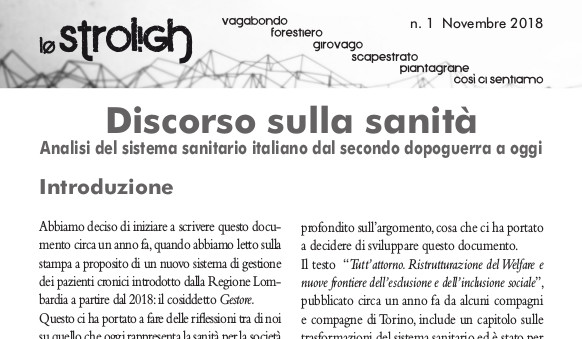 DISCORSO SULLA SANITÀ