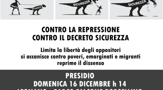 LEGNANO CONTRO IL DECRETO SICUREZZA