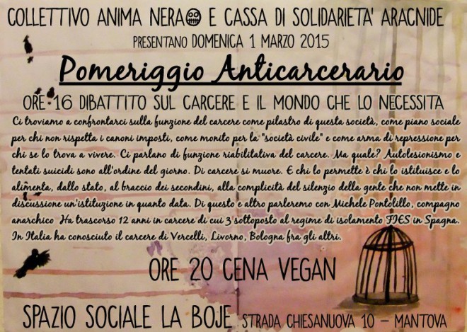 POMERIGGIO ANTICARCERARIO @ Spazio Sociale La Boje | Mantova | Lombardia | Italia