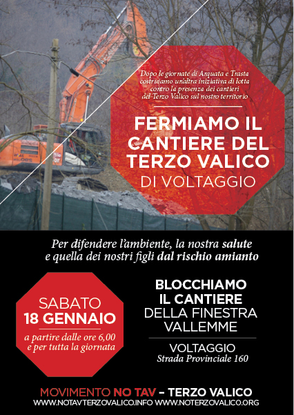 18.01.2014 – Fermiamo il cantiere del Terzo Valico