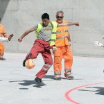 TAV: PARTITA DI CALCIO TRA OPERAI ITALIANI E FRANCESI NEL CANTIERE DI CHIOMONTE