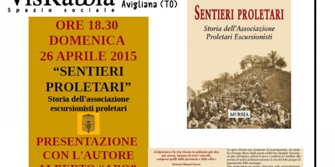 Presentazione del libro “Storia dell’associazione escursionisti proletari”