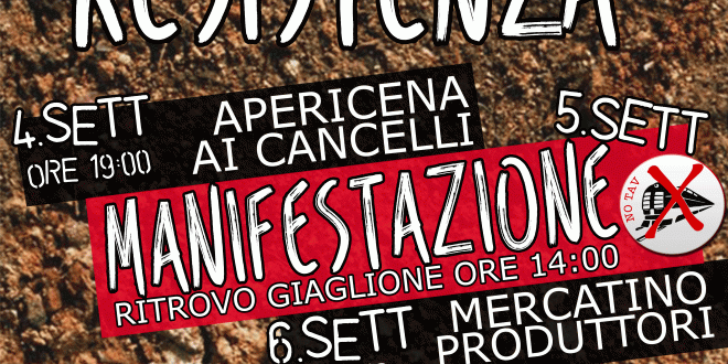 4-5-6 settembre. SEMINIAMO RESISTENZA. Programma aggiornato