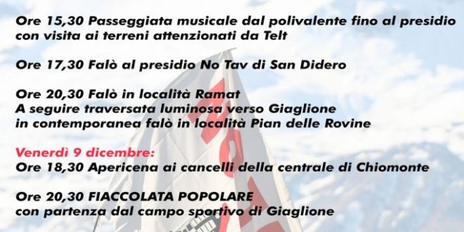Programma 8 dicembre, oggi come allora fermarci è impossibile!