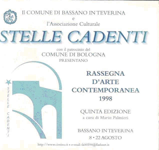 Copertina del catalogo della V edizione della rassegna Stelle Cadenti (1998)