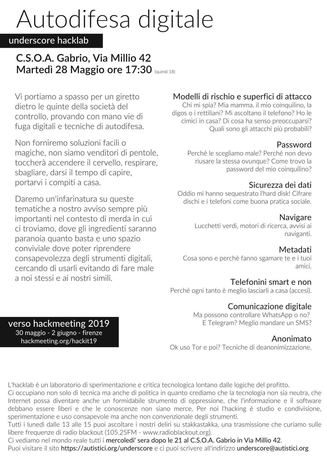 autodifesa digitale